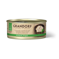 GRANDORF Консервы для кошек с куриной грудкой в бульоне, 70 г