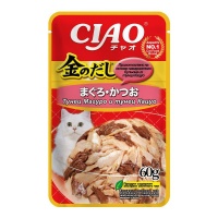 INABA влажный корм для кошек Kinnodashi Тунец Магуро и тунец Кацуо, 60 г