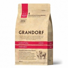 GRANDORF сухой корм для взрослых домашних кошек, ягненок и индейка
