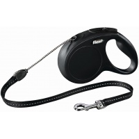 FLEXI New Classic M Cord 8 m Поводок-рулетка, трос, черный, до 20 кг