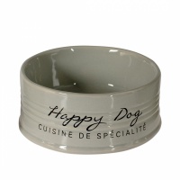 DUVO+ Миска для животных керамическая, "Happy Dog", серая