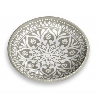 TARHONG Миска для животных "Boho Medallion", белая с рисунком, 13х13х2,8см (180мл)