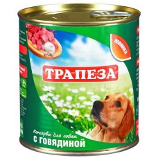 Трапеза консервы с говядиной для собак, 750 г