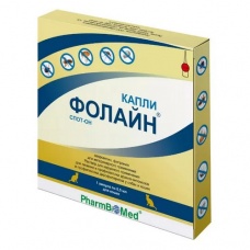 Фолайн капли на холку для кошек, 0,5 мл.