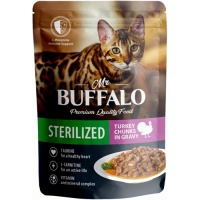 Mr.Buffalo STERILIZED пауч.для стерил. кошек Индейка в соусе