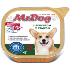 Mr.Dog консервы для собак с Ягненком и языком