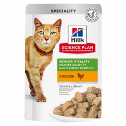 Влажный корм Hill's Science Plan Senior Vitality для пожилых кошек (7+), 85 г