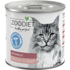 ZOODIET Metabolic Chicken&Beef консервы для кошек для улучшения обмена веществ