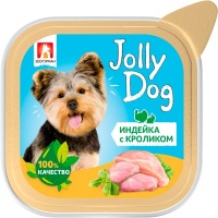 Зоогурман Jolly Dog консервы для собак Индейка с кроликом